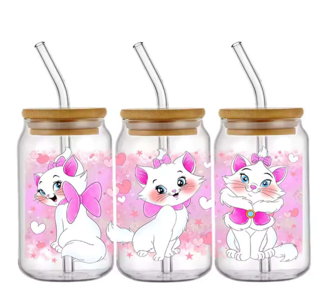 Verre avec paille Les Aristochats - Disney (4 modèles)
