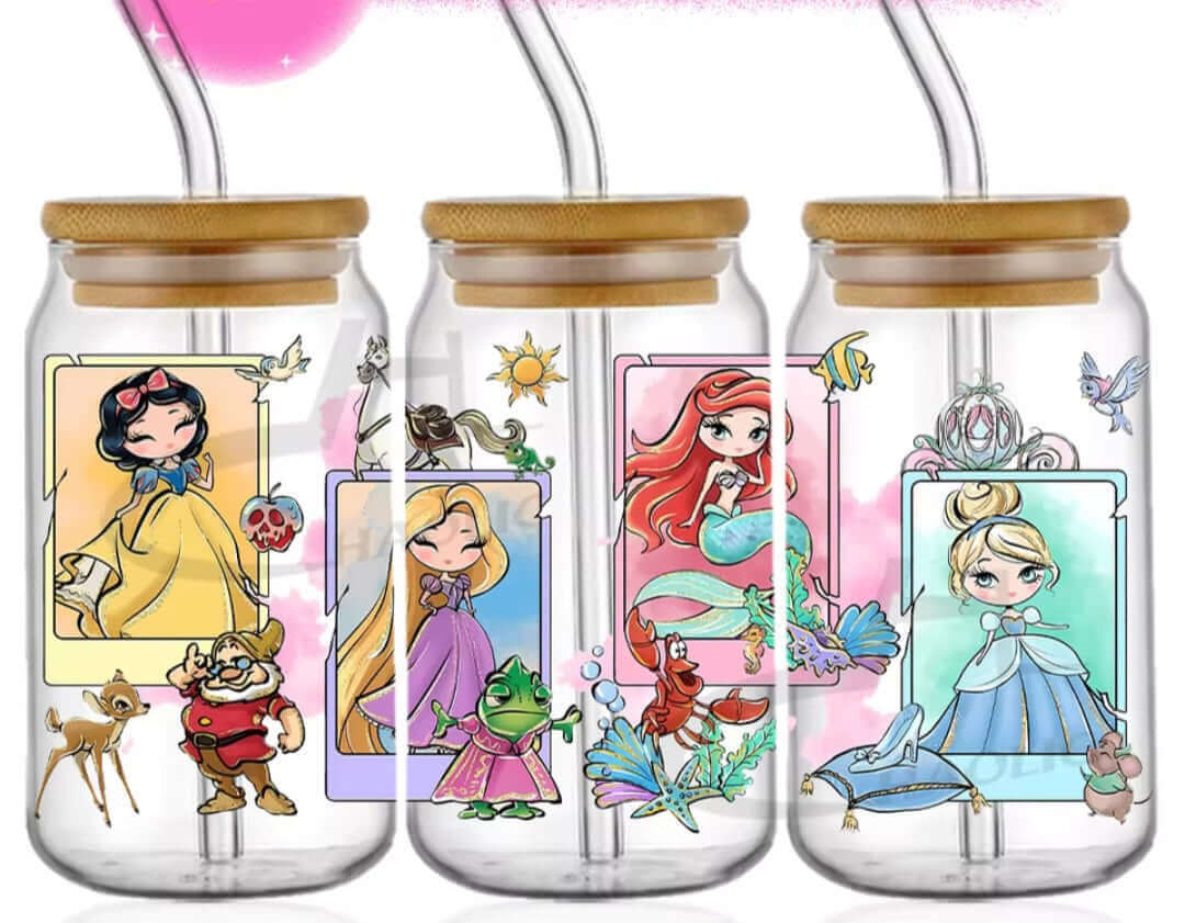 Verre avec paille collection Princesses - Disney (6 modèles)