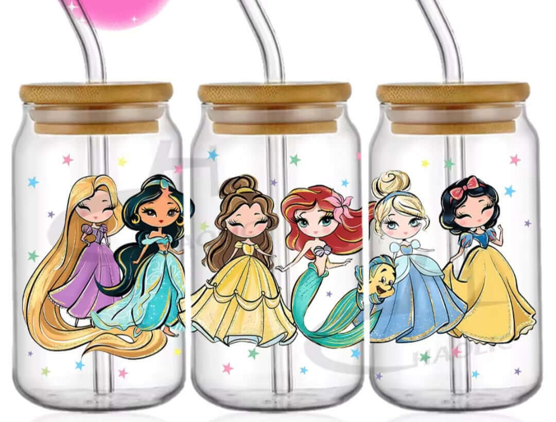 Verre avec paille collection Princesses - Disney (6 modèles)
