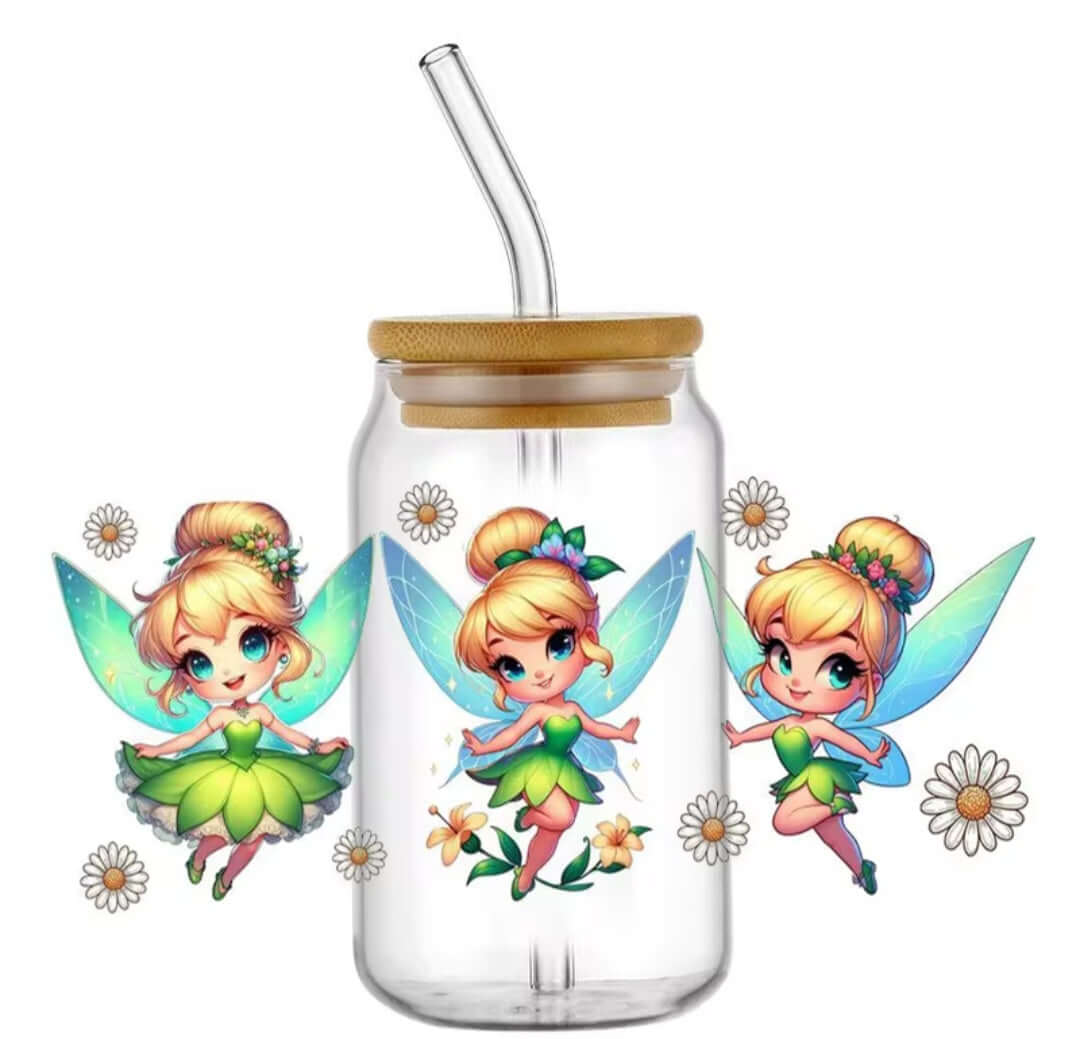 Verre avec paille Fée Clochette - Disney