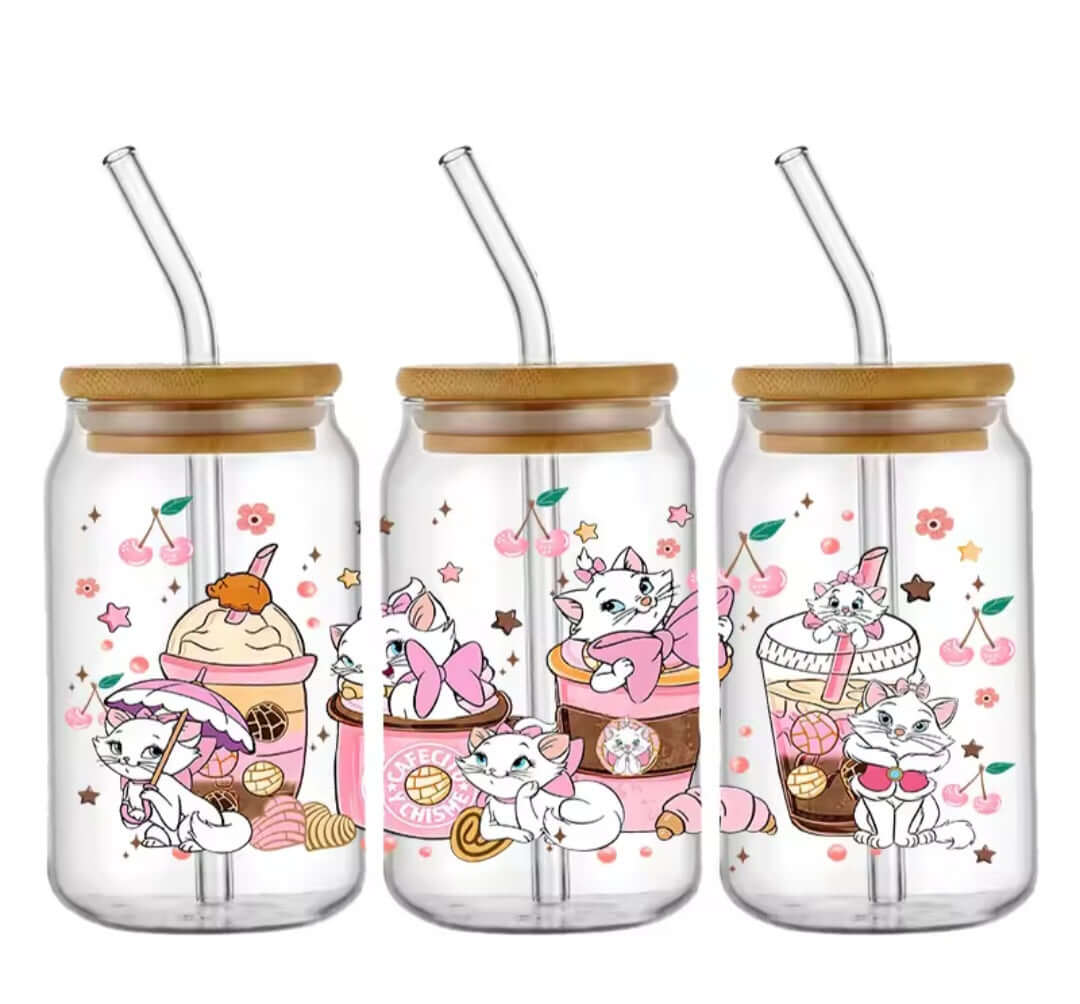 Verre avec paille Les Aristochats - Disney (4 modèles)