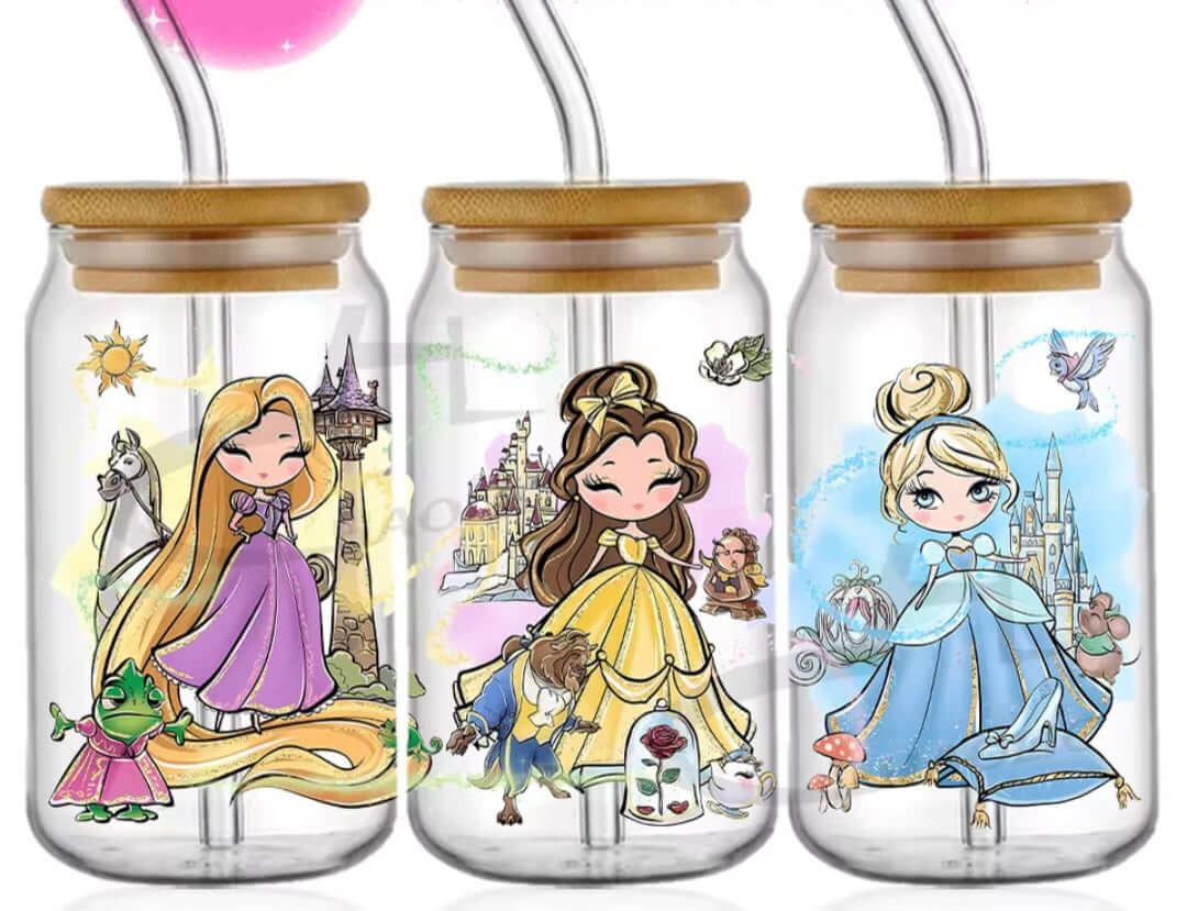 Verre avec paille collection Princesses - Disney (6 modèles)