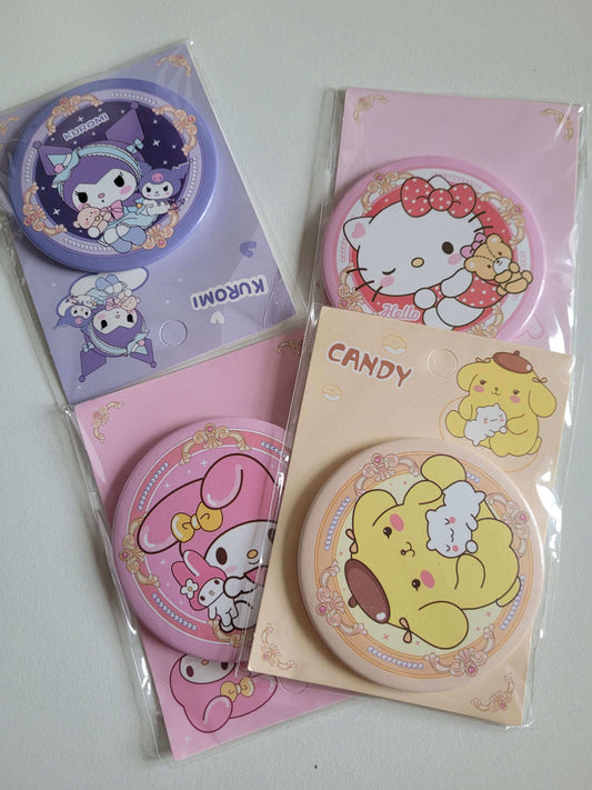 Miroir de Poche Hello Kitty et autres personnages