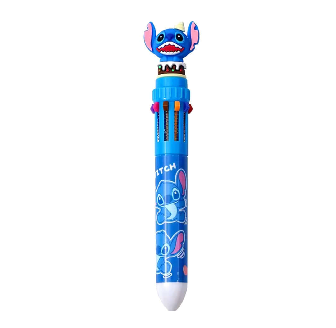 Stylo 10 Couleurs Stitch et Angel Gourmand